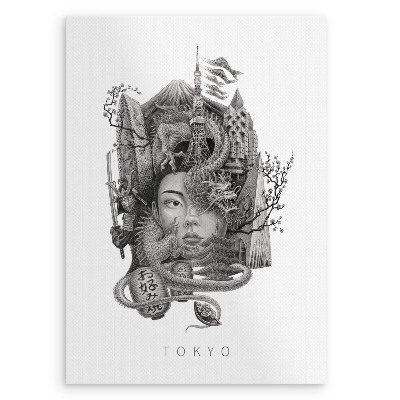 Tableau Tokyo noir et blanc