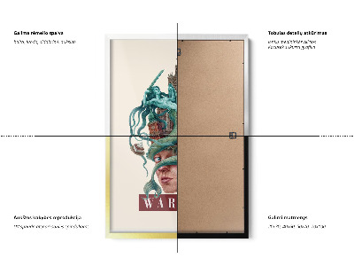 Tableau dans un cadre blanc Varsovie Vintage