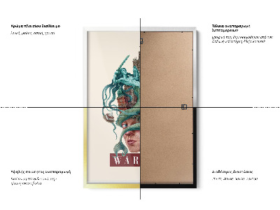 Tableau dans un cadre blanc Varsovie Vintage