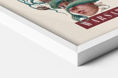 Tableau dans un cadre blanc Varsovie Vintage