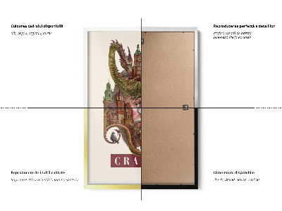 Tableau dans un cadre blanc Cracovie Vintage