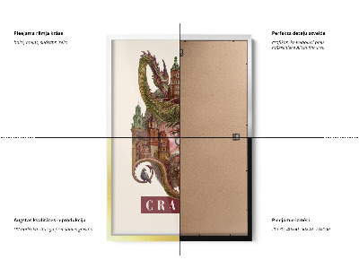 Tableau dans un cadre blanc Cracovie Vintage