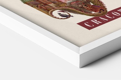 Tableau dans un cadre blanc Cracovie Vintage