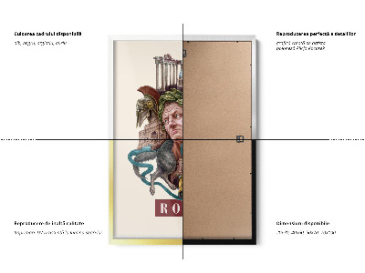 Tableau dans un cadre blanc Rome Vintage