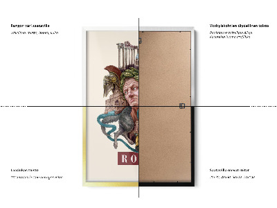 Tableau dans un cadre blanc Rome Vintage