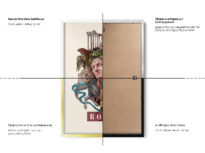 Tableau dans un cadre blanc Rome Vintage