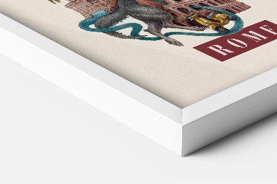 Tableau dans un cadre blanc Rome Vintage