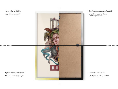 Tableau dans un cadre blanc Rome Vintage