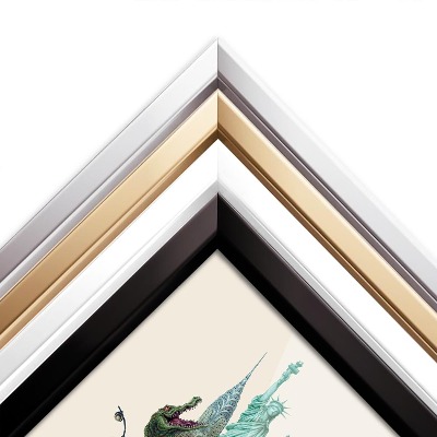 Tableau dans un cadre blanc New York Vintage