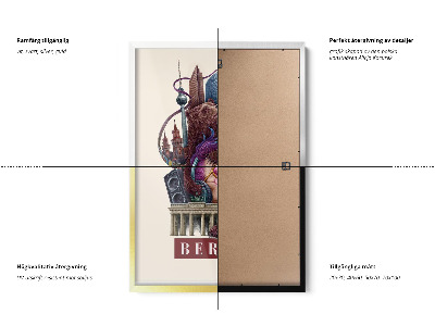 Tableau dans un cadre blanc Berlin Vintage