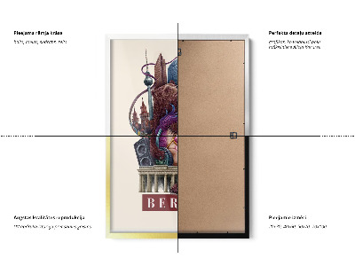 Tableau dans un cadre blanc Berlin Vintage