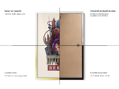 Tableau dans un cadre blanc Berlin Vintage