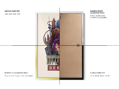 Tableau dans un cadre blanc Berlin Vintage