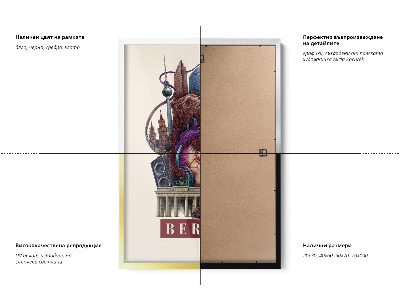 Tableau dans un cadre blanc Berlin Vintage