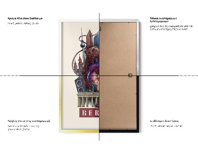 Tableau dans un cadre blanc Berlin Vintage