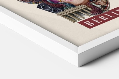 Tableau dans un cadre blanc Berlin Vintage