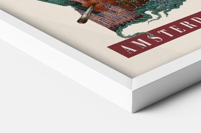 Tableau dans un cadre blanc Amsterdam Vintage