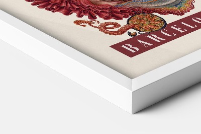 Tableau dans un cadre blanc Barcelone Vintage