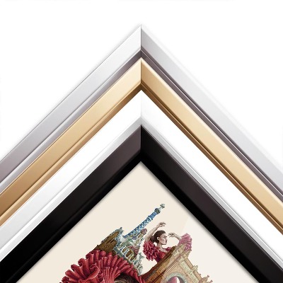 Tableau dans un cadre blanc Barcelone Vintage