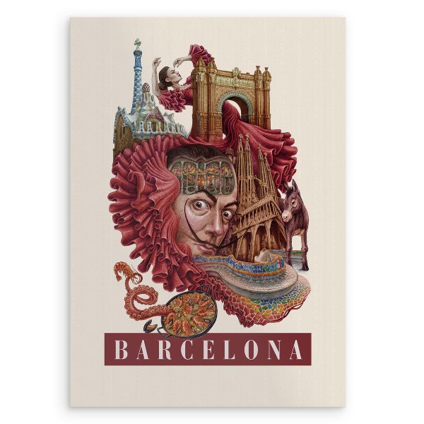 Tableau Barcelone Vintage