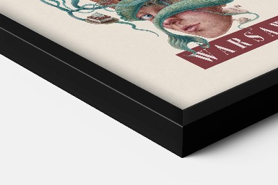 Tableau dans un cadre noir Varsovie Vintage