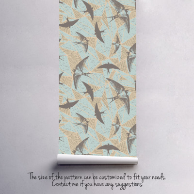 Papier peint Le vol de l'hirondelle