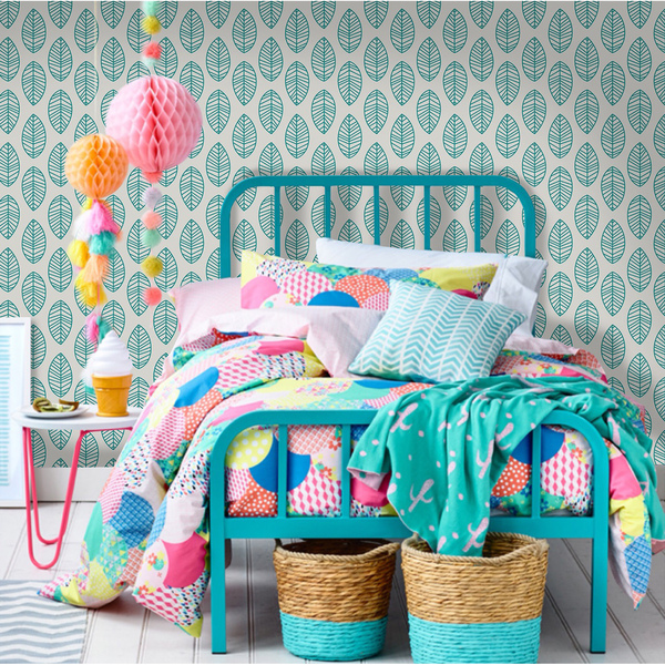 Tapisserie murale Feuilles Boho subtiles