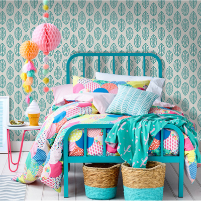 Tapisserie murale Feuilles Boho subtiles