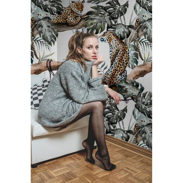 Papier peint adhésif Léopards se reposant sur un arbre