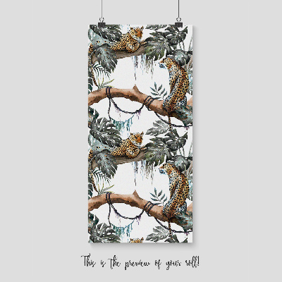 Papier peint adhésif Léopards se reposant sur un arbre