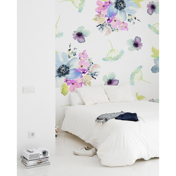 Tapisserie murale Matin parmi les fleurs