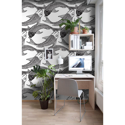 Papier peint adhésif Charmant croquis de poisson chinois
