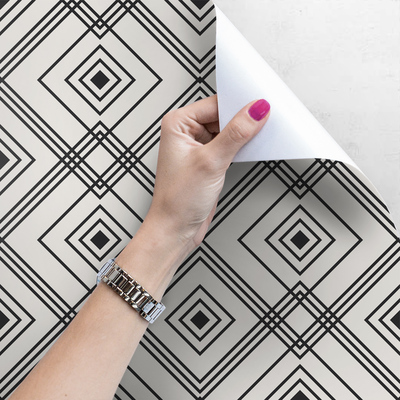 Papier peint adhésif L'élégance en version géométrique