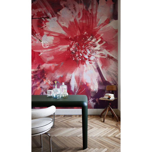 Papier peint adhésif Jardin en rouge