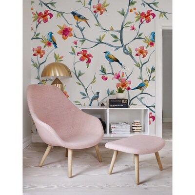 Papier peint adhésif Oiseaux sur des branches fleuries