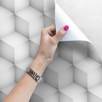 Papier peint adhésif Carrés innovants en gris