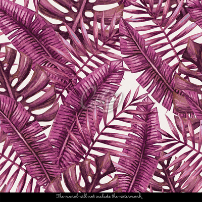 Papier peint adhésif L'exotisme en rose