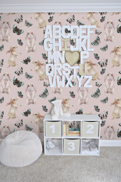 Papier peint adhésif Jeux de lapin