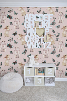 Papier peint adhésif Jeux de lapin