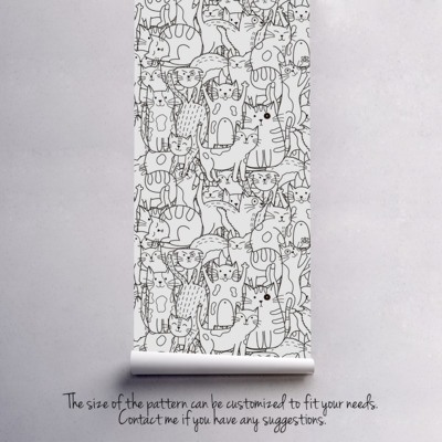 Papier peint adhésif Le pays des chats