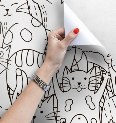 Papier peint adhésif Le pays des chats