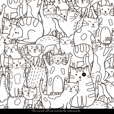 Papier peint adhésif Le pays des chats