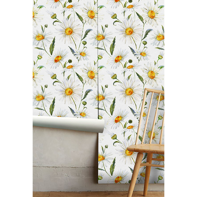 Papier peint Prairie de camomille