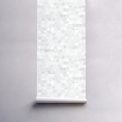 Papier peint adhésif Triangles gris lumineux