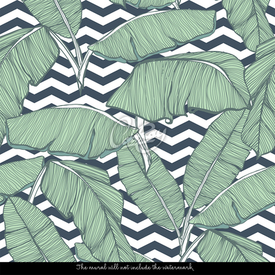 Tapisserie murale Le charme tropical du minimalisme