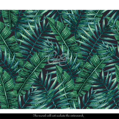 Tapisserie murale Se reposer sous les palmiers sombres