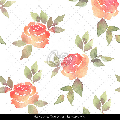 Papier peint Délicates roses à l'aquarelle