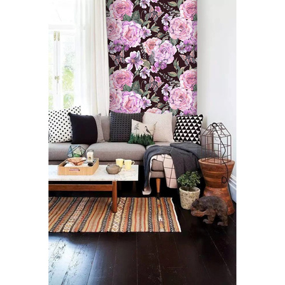 Tapisserie panoramique Bouquet de roses roses