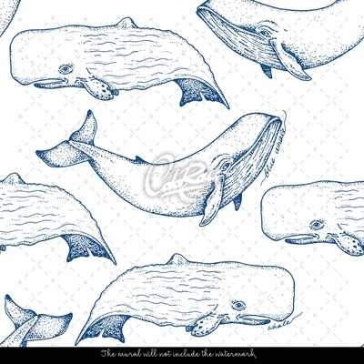 Tapisserie murale Baleines géantes