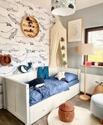 Tapisserie murale Baleines géantes